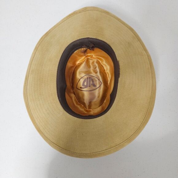Vintage YA Velveteen Western Cowboy Hat Small Tan With Band Missing Tag See Pics - Picture 3 of 9